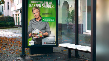 City Light Werbestopper mit Oliver Kahn: Ab heute bleibt der Kasten sauber