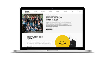 Blink Website - Die Macher der Blink App mit Anliegen