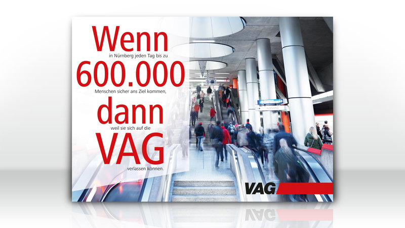 Plakat Imagekampagne Wenn 600.000, dann VAG