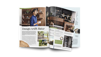 Blick in den Magalog- Thema Design trifft Natur