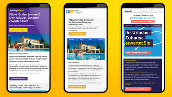Mobile Ansichten Newsletter Ferienunterkünfte - für HX, Airparks und Parken&Fliegen