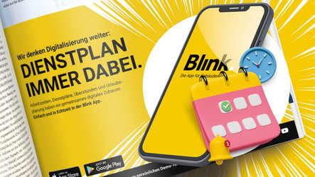 Blink Produkt-Anzeige "Dienstplan immer dabei" - Close