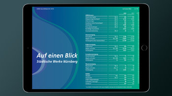  Digitaler Geschäftsbericht StWN Städtische Werke Nürnberg: "Auf einen Blick", Übersicht
