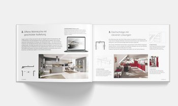 Küchen Quelle Katalog, offen, Küchen Quelle Katalog, offen, individuelle Raumnutzung