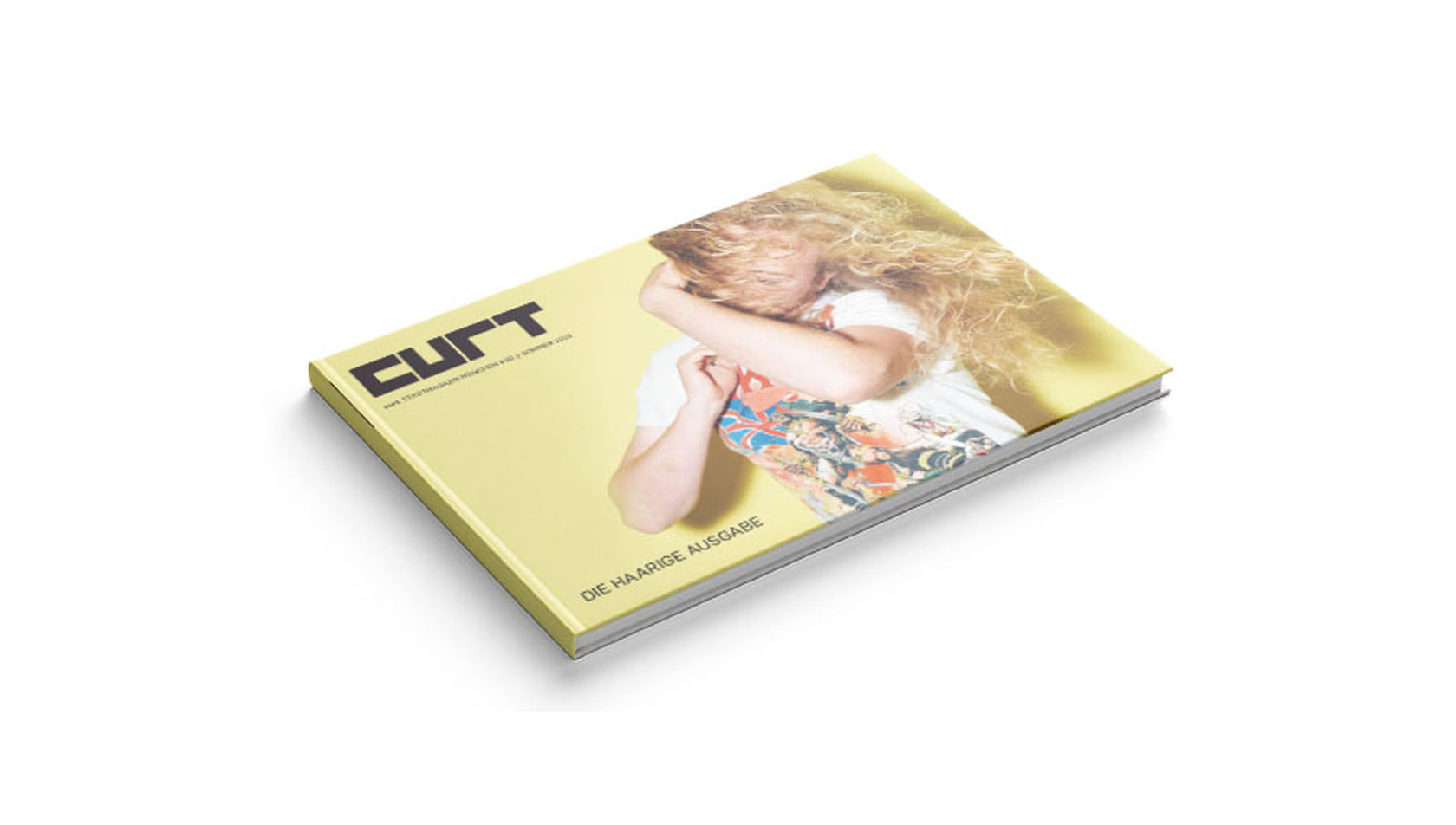 Cover curt Magazin Nr. 90: Die haarige Ausgabe, Mann mit langen blonden Haaren