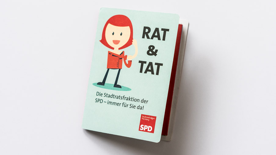 Broschüre Rat & Tat für SPD Stadtratsfraktion Nürnberg: Cover