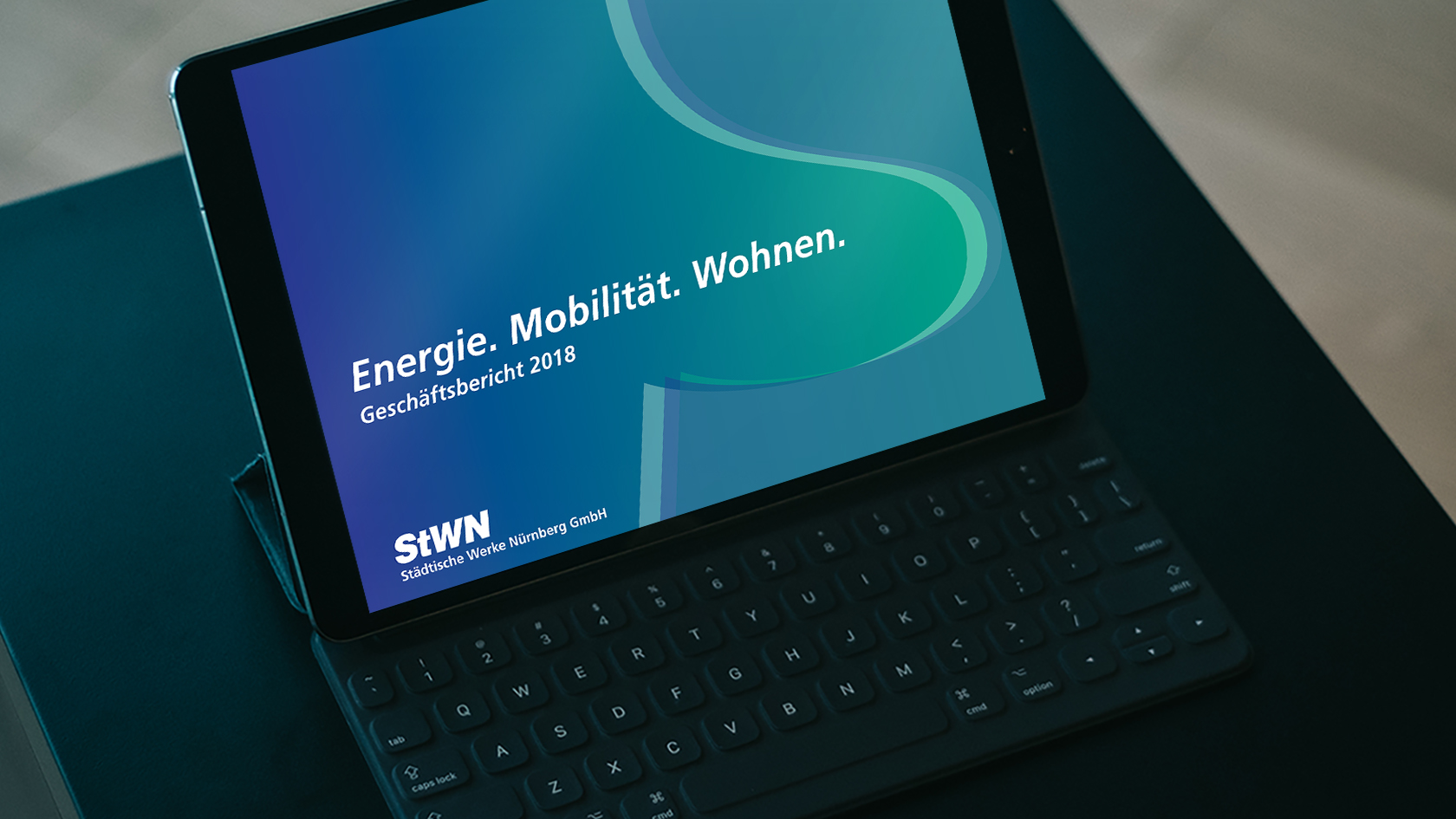 Digital annual report for Städtische Werke Nürnberg GmbH on Tab