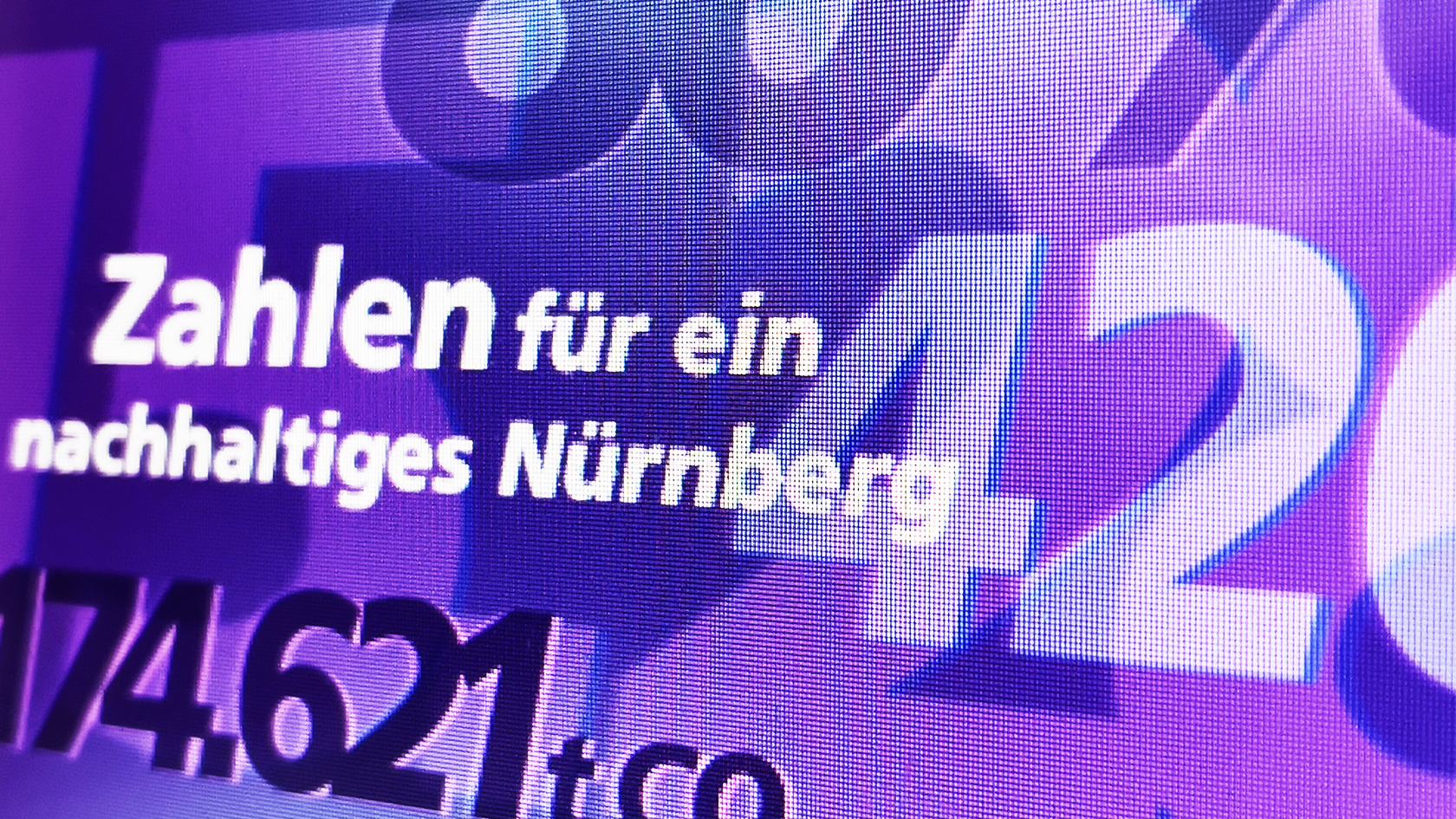 Bildausschnitt Motiv "Zahlen für ein nachhaltiges Nürnberg"